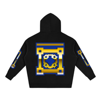 Pixel Cirkuitry Fleece Hoodie — Black