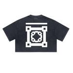 ウォッシュドルーズフィットクロップドクルーネックTシャツ
