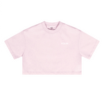 ウォッシュドルーズフィットクロップドクルーネックTシャツ