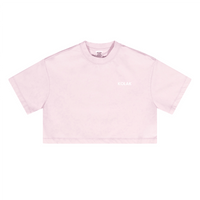 ウォッシュドルーズフィットクロップドクルーネックTシャツ