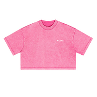 ウォッシュドルーズフィットクロップドクルーネックTシャツ