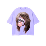 Kourt WARR Oversized Graphic Tee — Dusty Purple