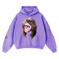 Kourt WARR Heavyweight Cropped Hoodie — Purple