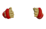 Red / Gold Fingerless Gloves [Pre-Order]