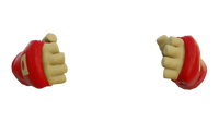 Red / Gold Fingerless Gloves [Pre-Order]
