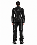 MODEL 04 KAI back view in Circuit 001 Development Department jacket, resized to match the 1000 by 1200 product gallery