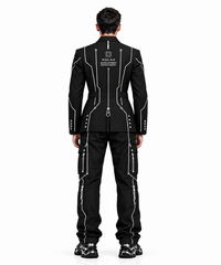 MODEL 04 — KAI | Circuit Blazer 001 back view | 1000 × 1200 px, KOLAK Development Department jacket