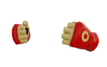 Red / Gold Fingerless Gloves [Pre-Order]