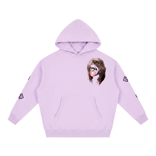 Kourt WARR Oversized Boxy Fleece Hoodie — Light Purple