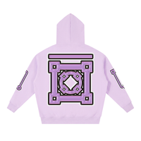 Kourt WARR Oversized Boxy Fleece Hoodie — Light Purple