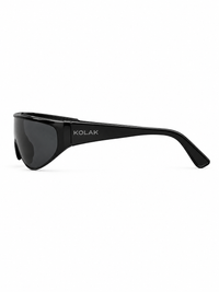 Women's Circuit 001 shades black — isolated side view on pure white background, digital design concept render.