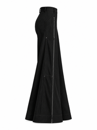 Women's Circuit 001 slacks black — isolated side view on pure white background, digital design concept render.